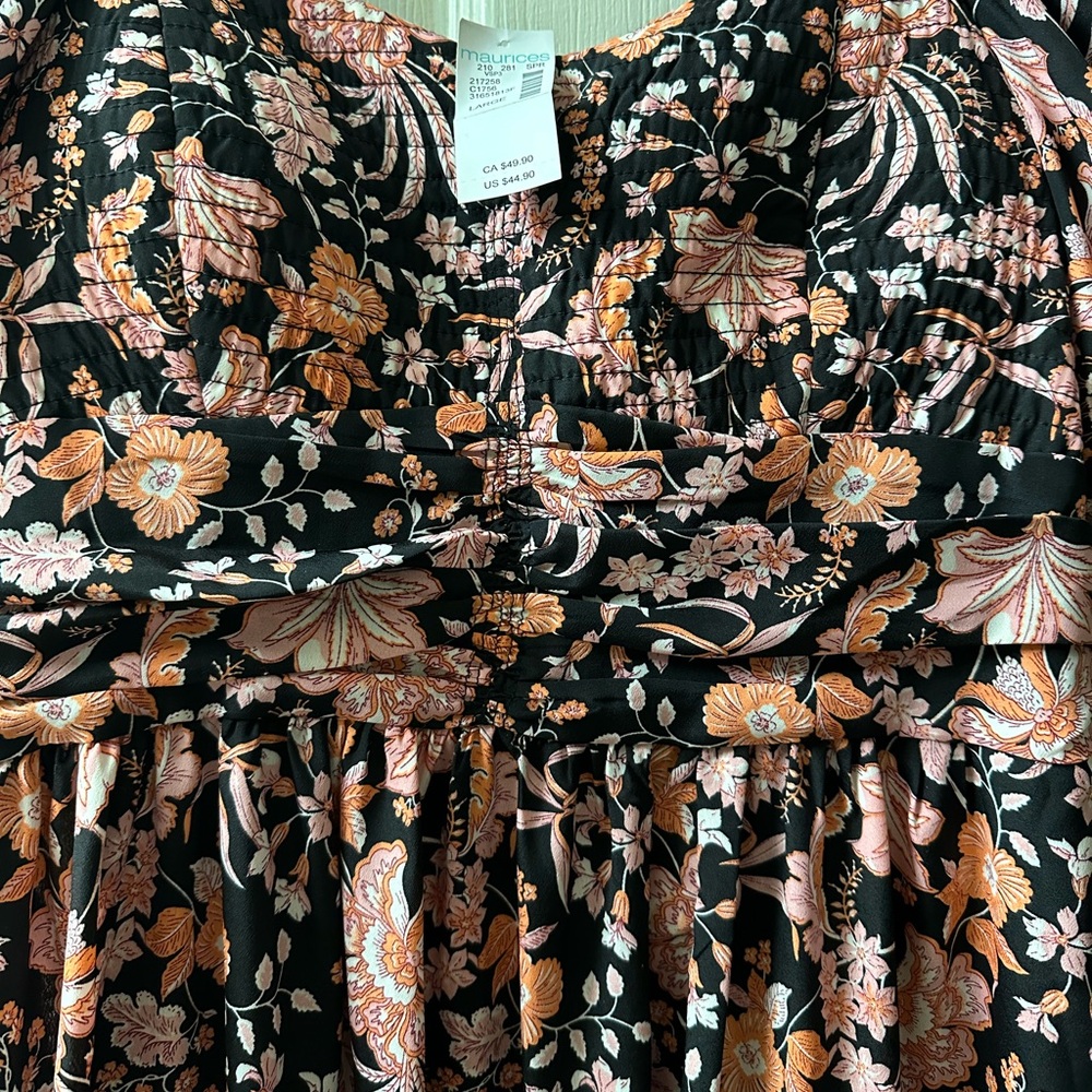 Maurice’s Floral Sweetheart Neck Midi Dress - Picture 3 of 6
